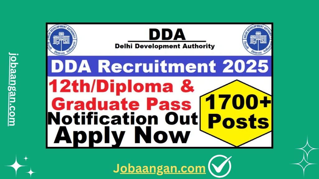 DDA Recruitment 2025: 1732 Vacancies Announced – Apply Online Now!