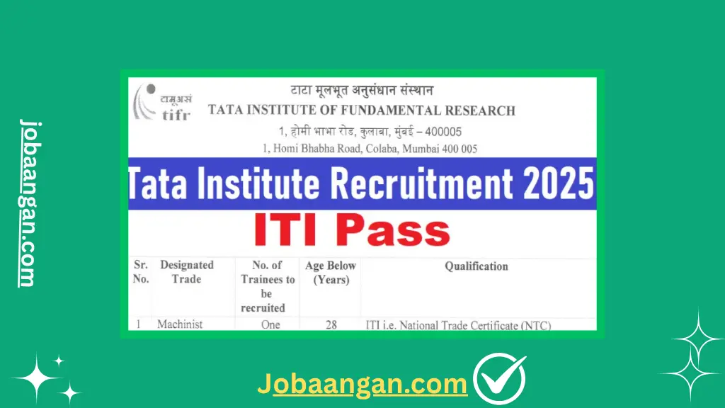 Tata Institute Recruitment 2025